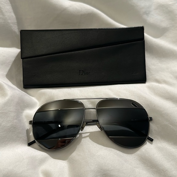 CHRISTIAN DIOR SPLIT AVIATOR SUNGLASSES - Picture 2 of 6